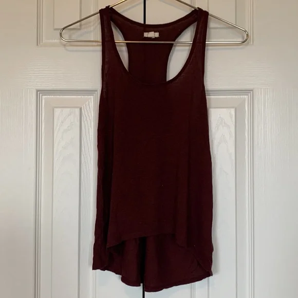 aerie Flowy Racerback Tank - Maroon - XS 💕 - Picture 2 of 9